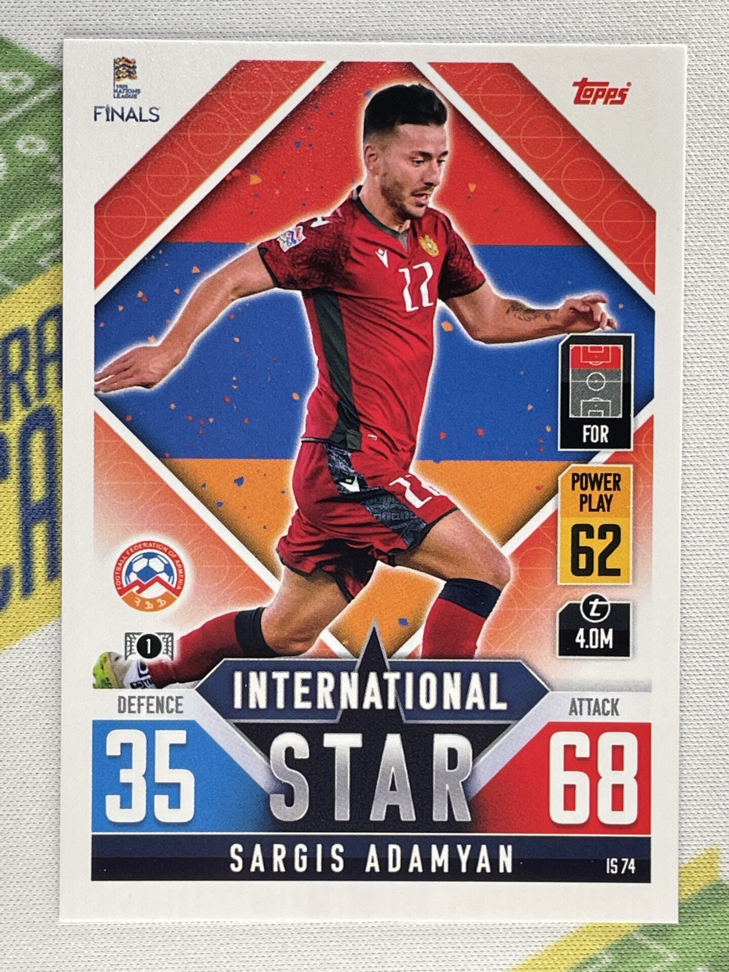 Sargis Adamyan Armenia Topps Match Attax 101 Road to Nations League 2022 Card