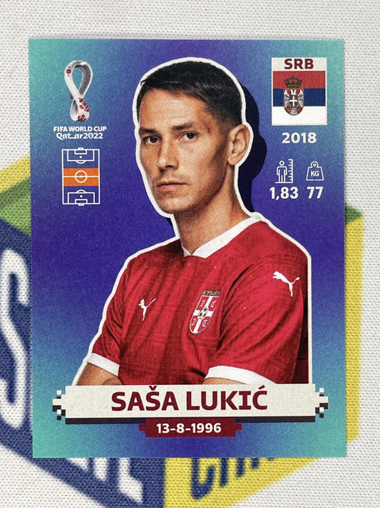 Sasa Lukic Serbia Panini World Cup 2022 Qatar Stickers