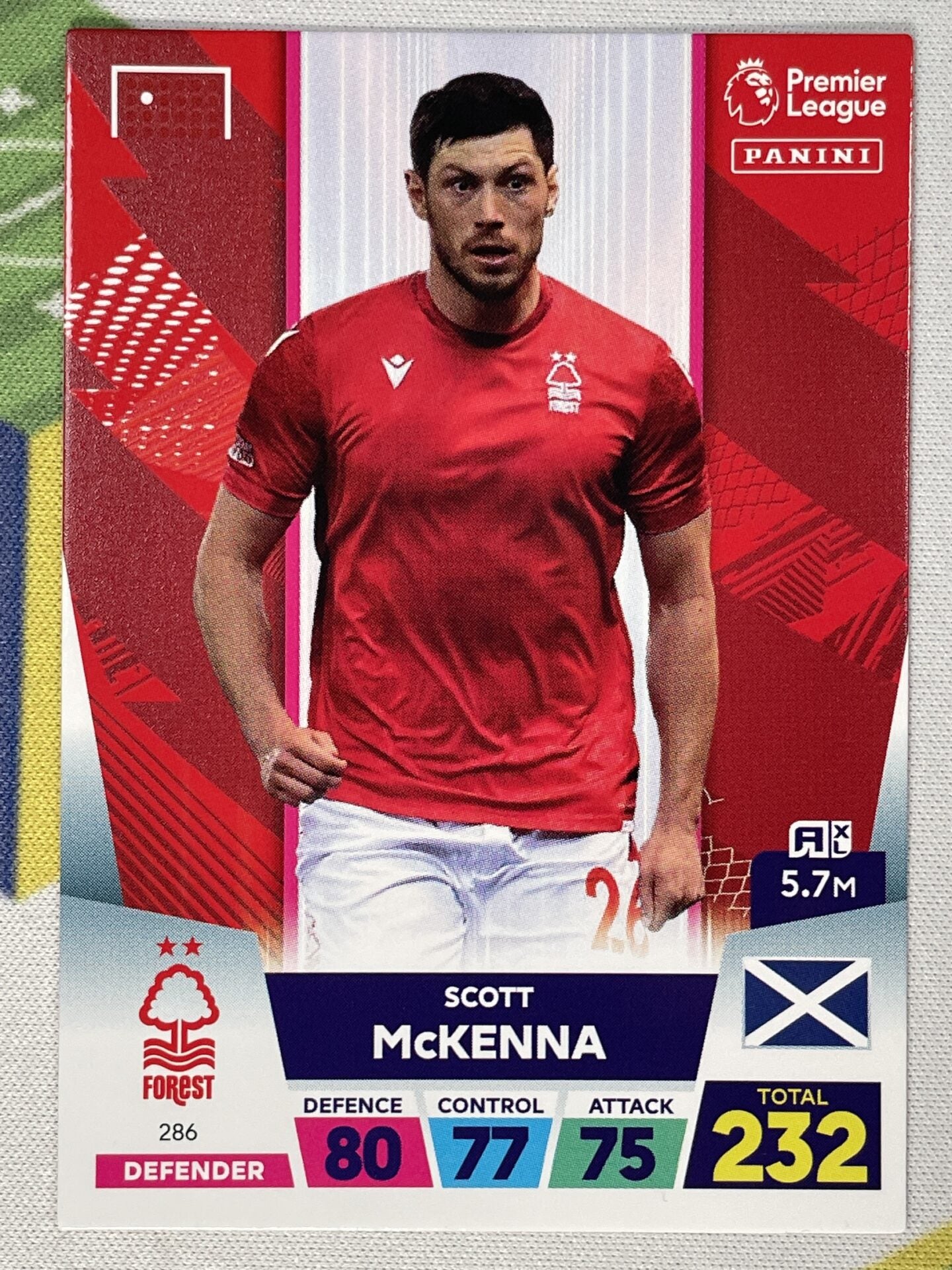 Scott McKenna Nottingham Forest Panini Premier League Adrenalyn XL 2023 Card