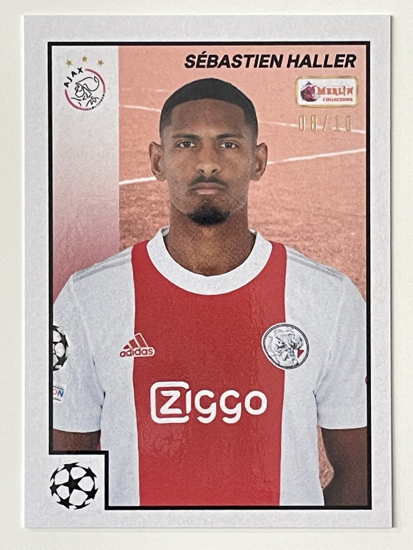 Sebastien Haller Ajax Base Parallel 08:10 Topps Merlin Heritage 97 UEFA Champions League Card