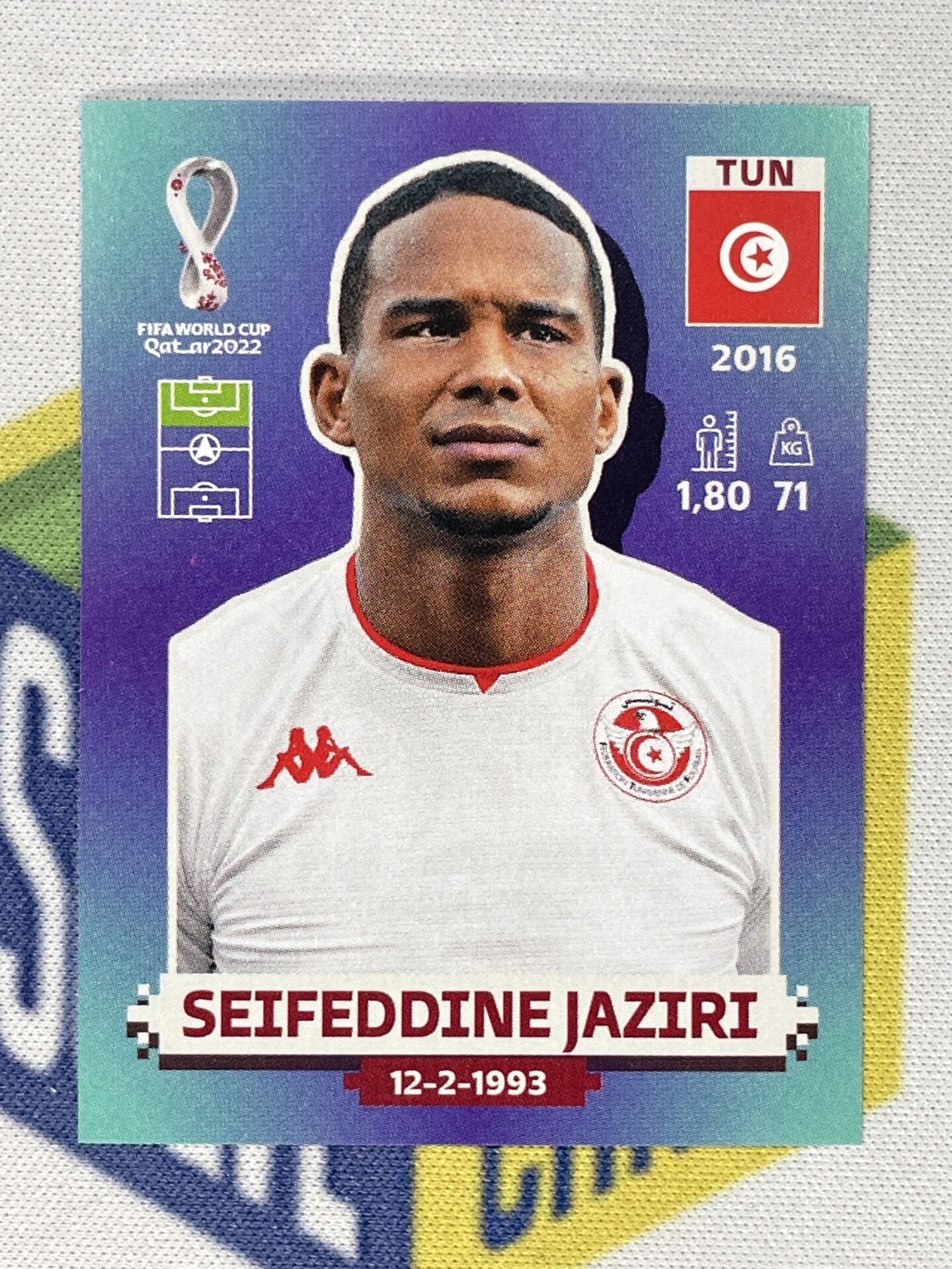 Seifeddine Jaziri Tunisia Panini World Cup 2022 Qatar Stickers