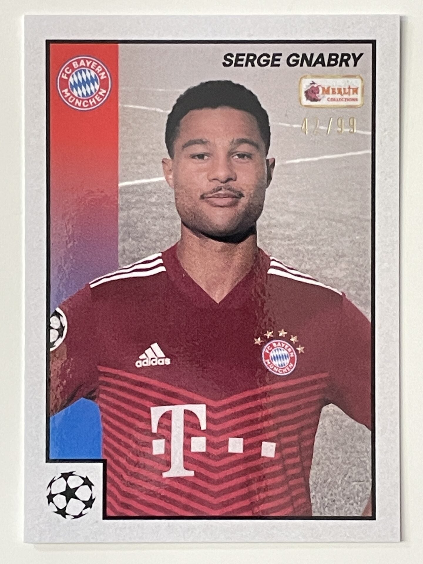 Serge Gnabry Bayern Munich Base Parallel 42:99 Topps Merlin Heritage 97 UEFA Champions League Card