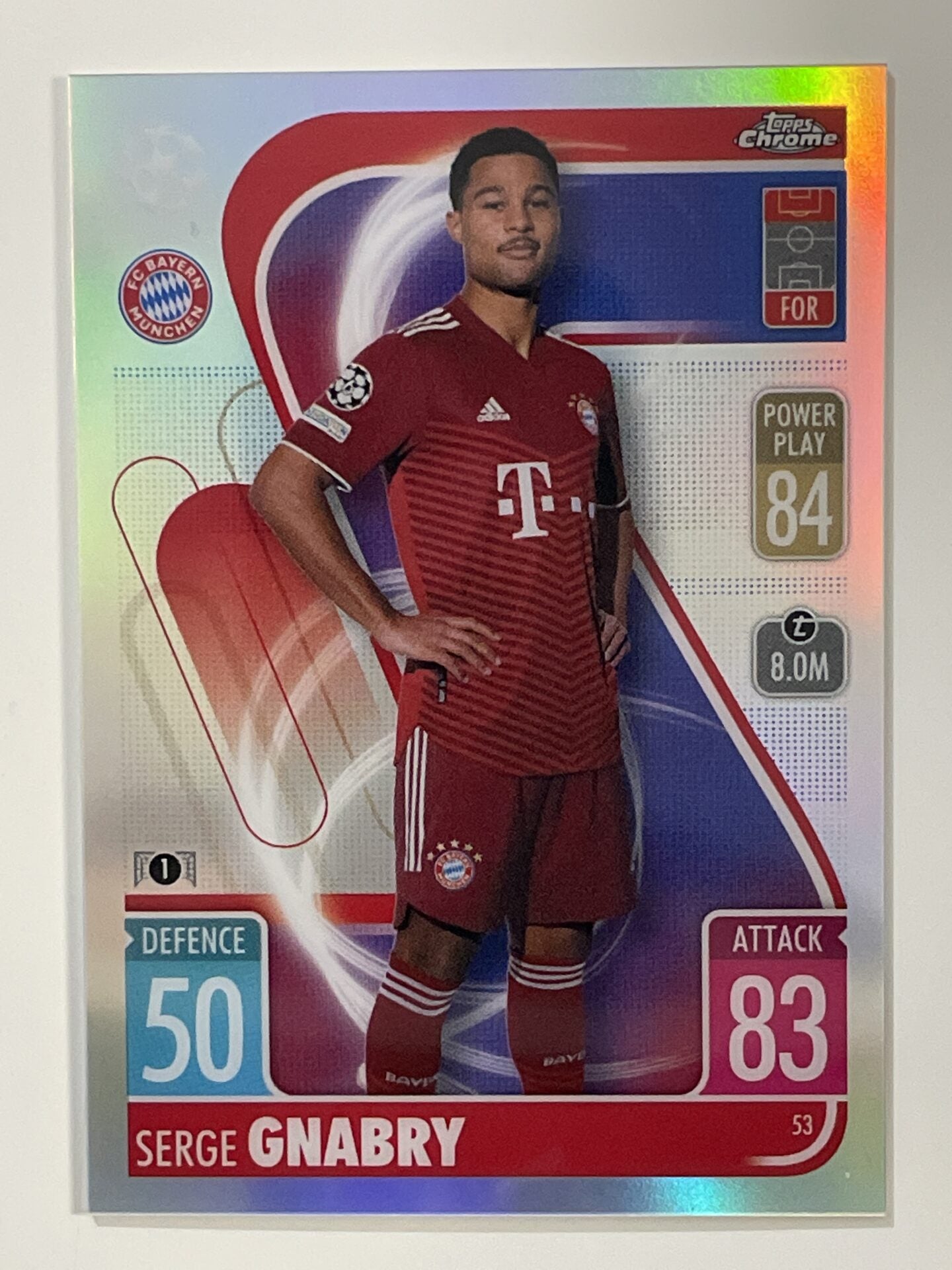 Serge Gnabry Refractor Topps Match Attax Chrome 2021 2022