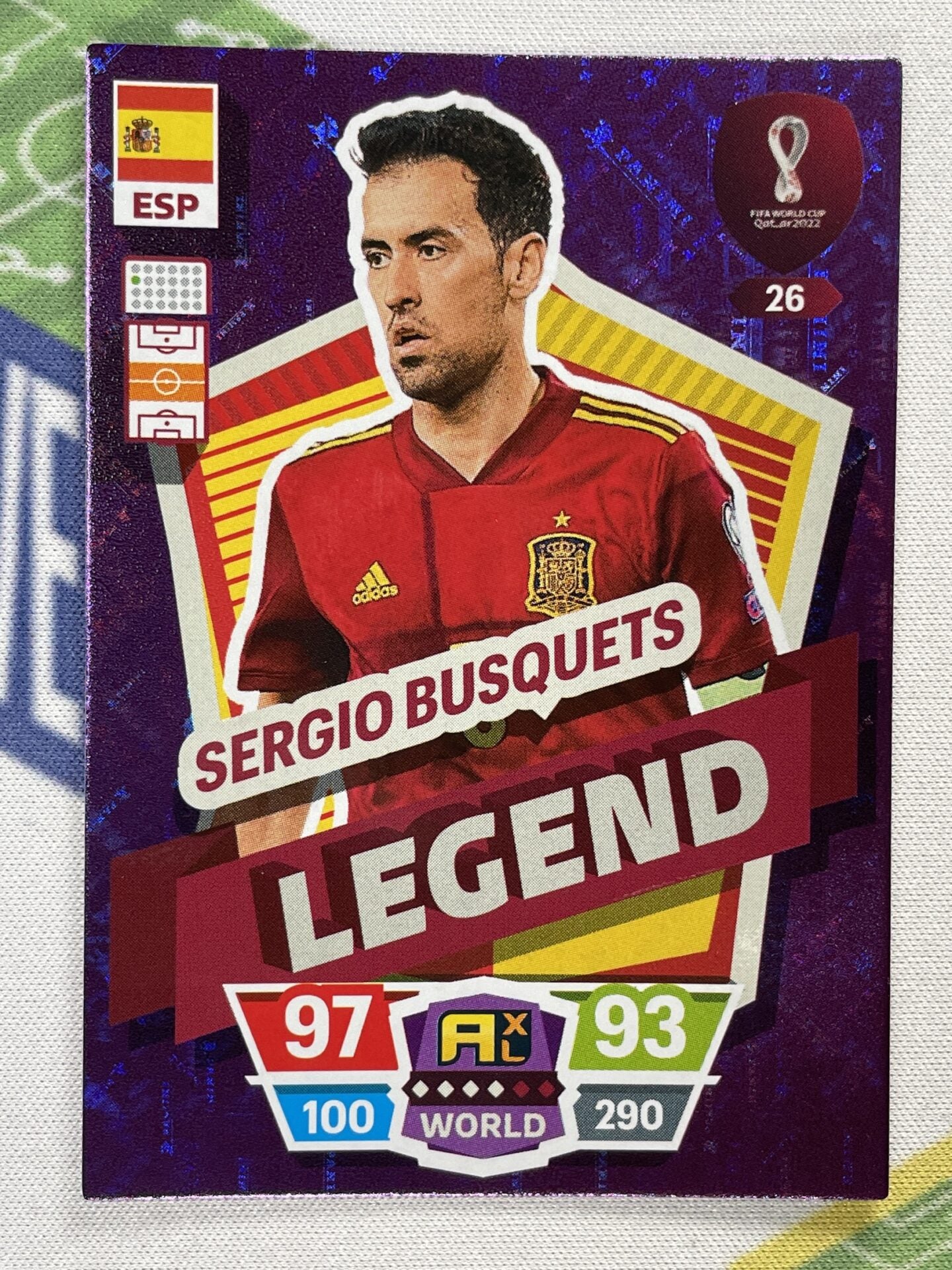 Sergio Busquets Spain Legend Panini World Cup 2022 Adrenalyn XL Card