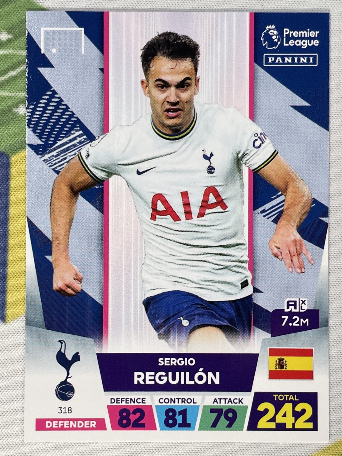 Sergio Reguilon Tottenham Panini Premier League Adrenalyn XL 2023 Card