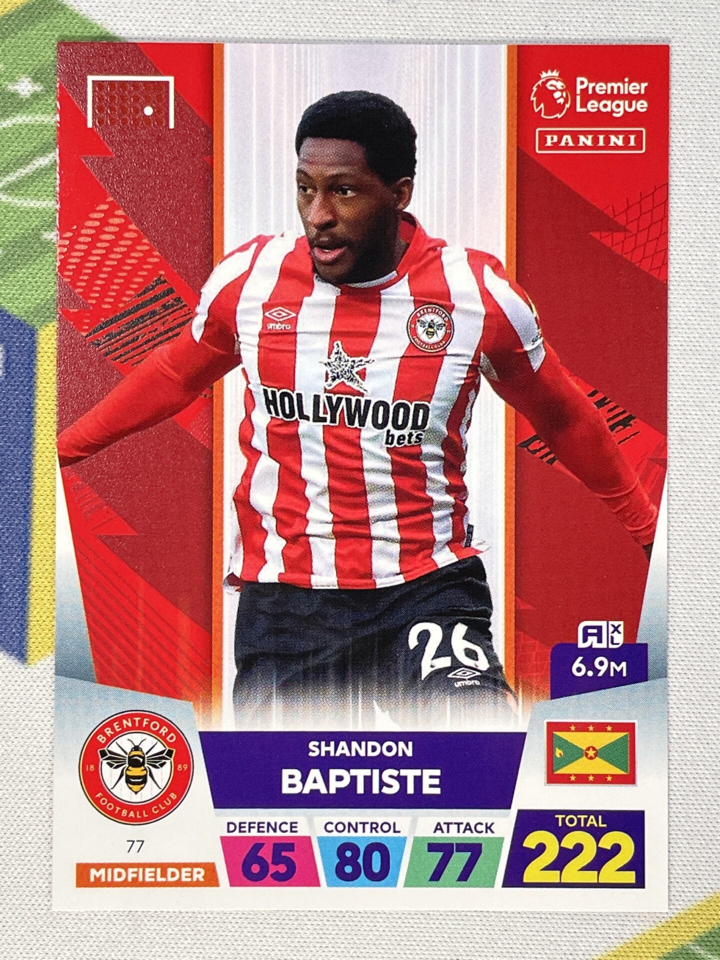 Shandon Baptiste Brentford Panini Premier League Adrenalyn XL 2023 Card