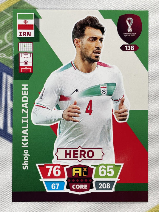 Shoja Khalilzadeh Iran Panini World Cup 2022 Adrenalyn XL Card