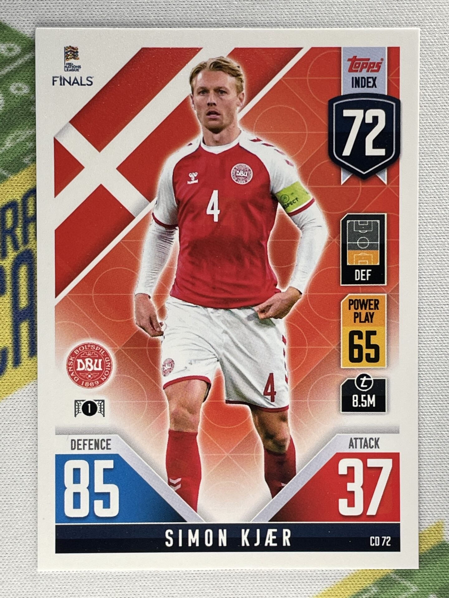 Simon Kjaer Denmark Topps Match Attax 101 Road to Nations League 2022 Card