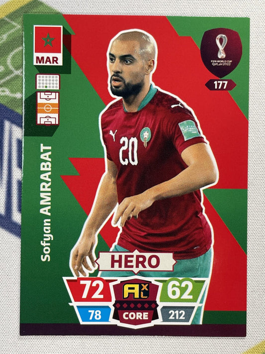 Sofyan Amrabat Morocco Panini World Cup 2022 Adrenalyn XL Card