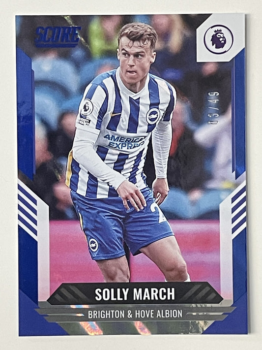 Solly March Brighton Base Blue Lava Parallel Panini Premier League Score 2021 2022