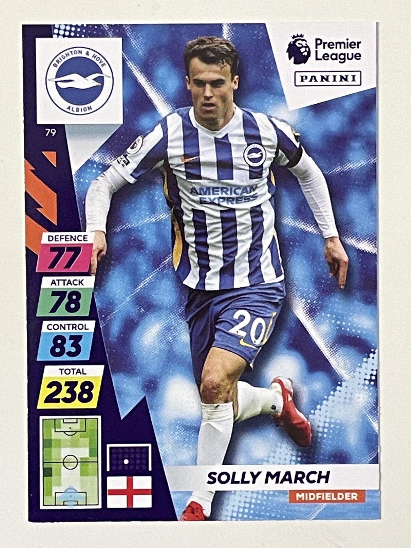 Solly March Brighton Base Panini Adrenalyn XL PLUS Premier League 2021 2022