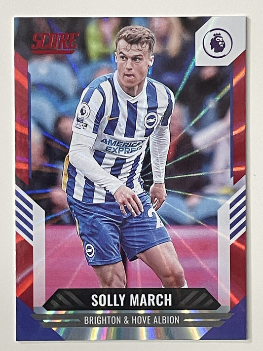 Solly March Brighton Base Red Laser Parallel Panini Premier League Score 2021 2022