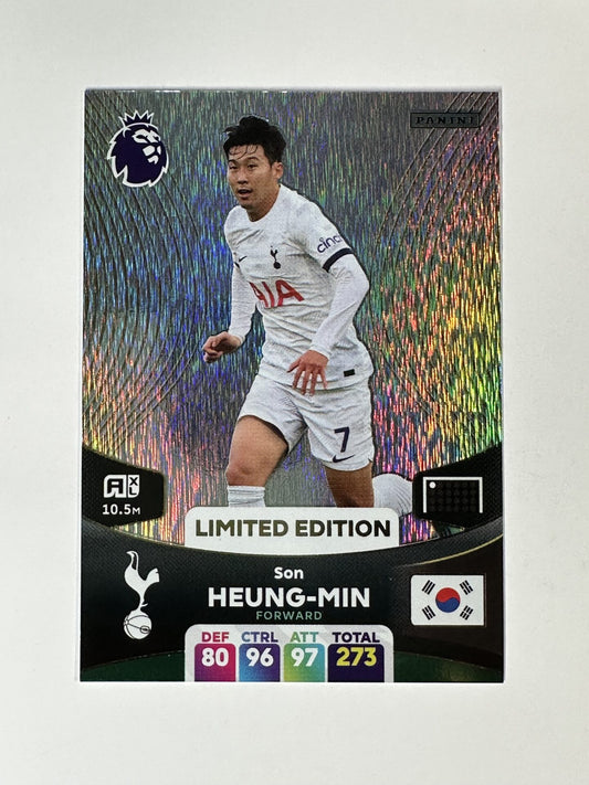 Son Heung-Min Tottenham Hotspur Limited Edition Panini Premier League Adrenalyn XL 2024 Card