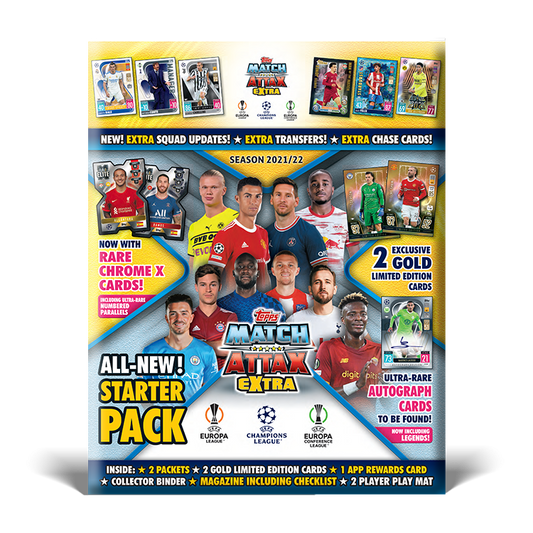 Starter Pack Topps Match Attax Extra 2021 2022 UEFA Champions League Football Cards