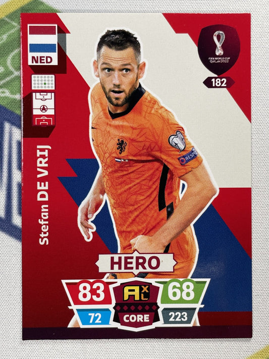 Stefan De Vrij Netherlands Panini World Cup 2022 Adrenalyn XL Card