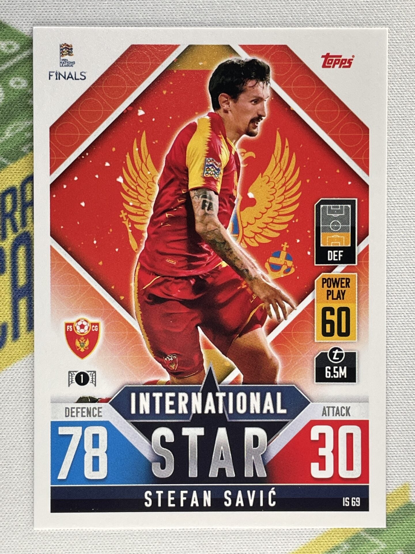 Stefan Savic Montenegro Topps Match Attax 101 Road to Nations League 2022 Card