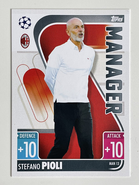 Stefano Pioli AC Milan Manager Topps Match Attax Extra 2021:22 Champions League Card