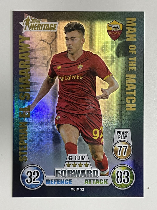 Stephan el Shaarawy Roma Man of the Match Heritage Topps Match Attax Extra 2021:22 Champions League Card