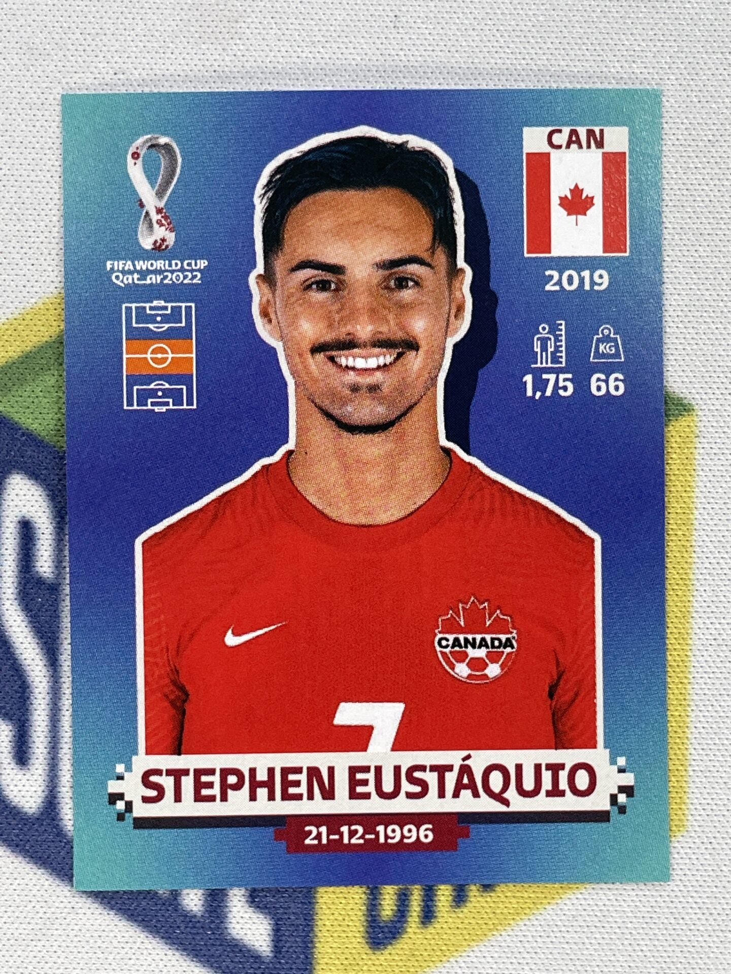 Stephen Eustaquio Canada Panini World Cup 2022 Qatar Stickers