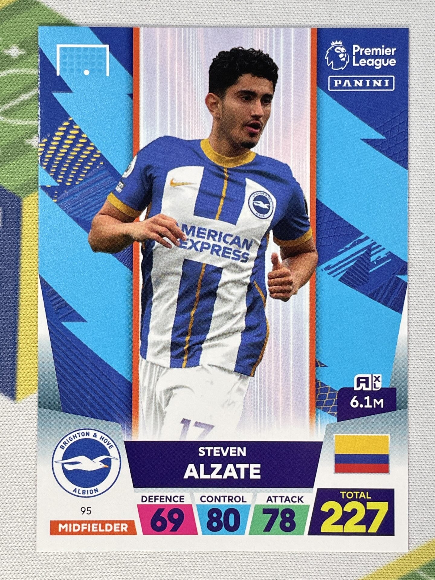 Steven Alzate Brighton Panini Premier League Adrenalyn XL 2023 Card