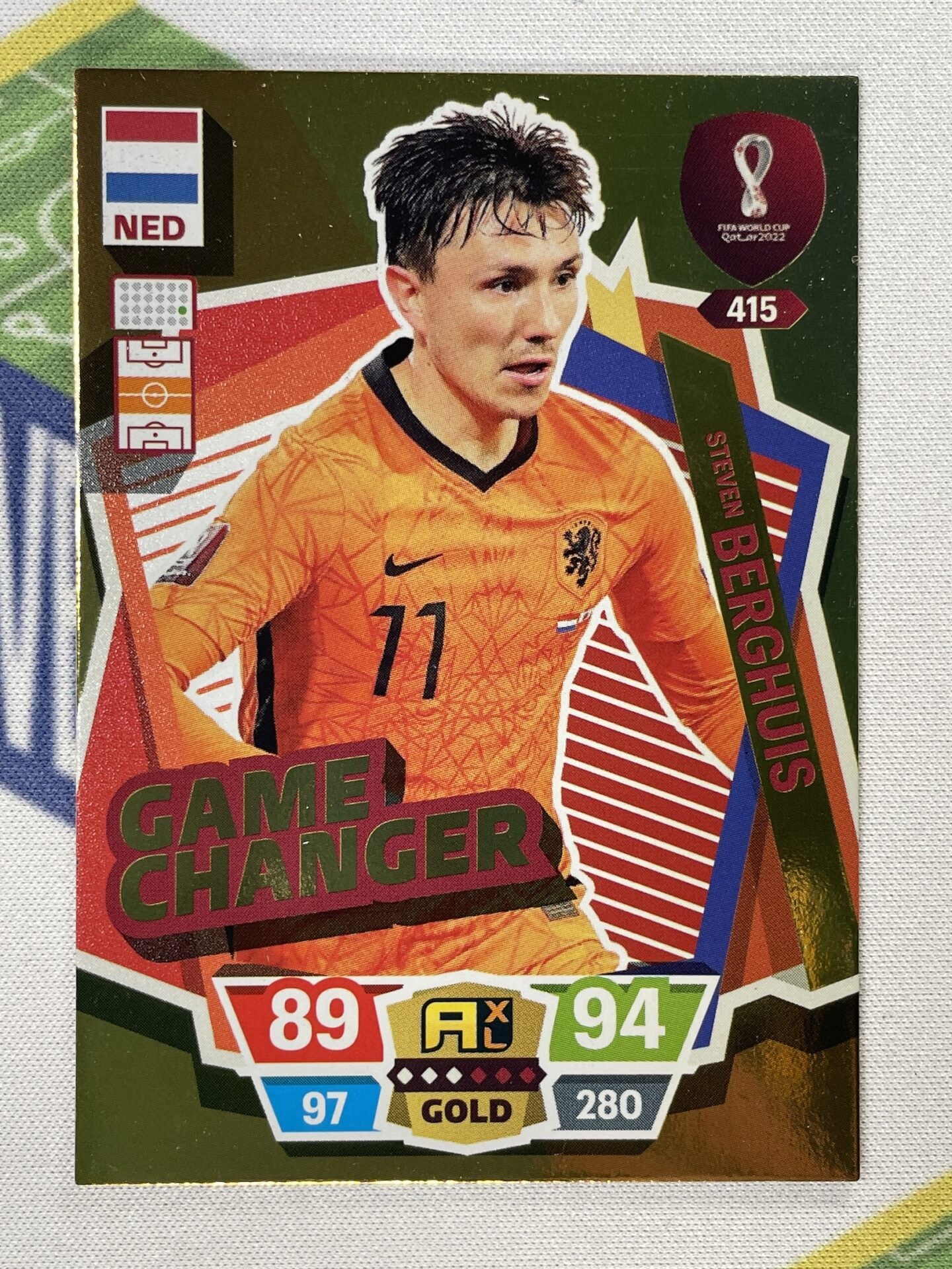 Steven Berghuis Netherlands Game Changer Panini World Cup 2022 Adrenalyn XL Card