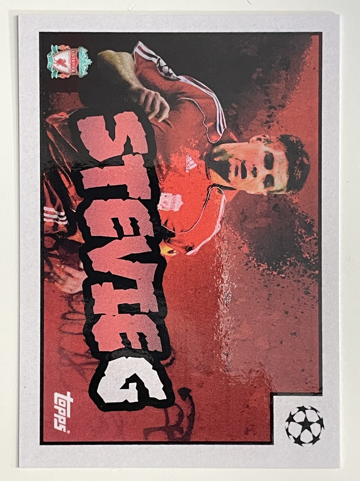 Steven Gerrard Liverpool Graphic Topps Merlin Heritage 97 UEFA Champions League Card