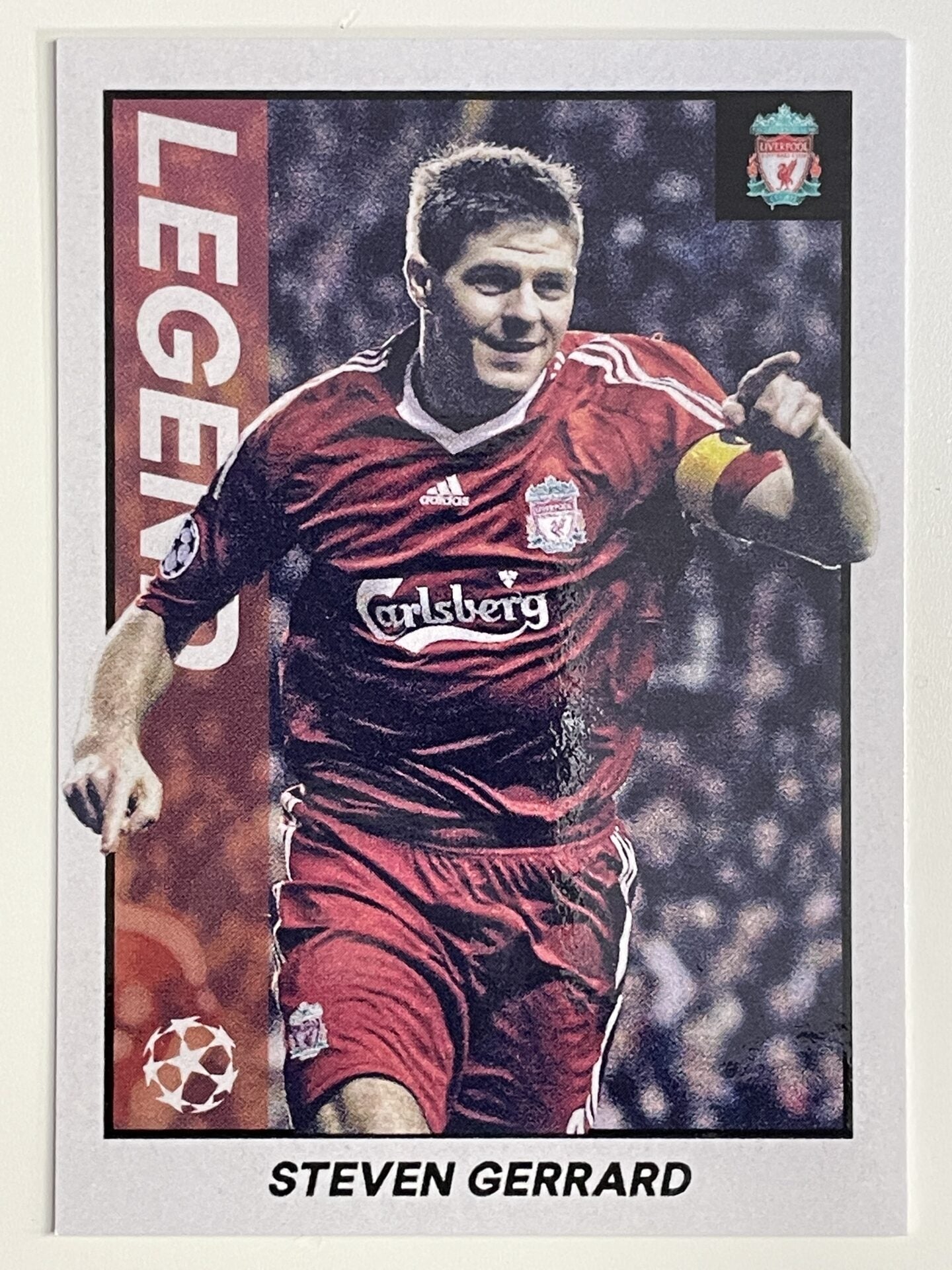 Steven Gerrard Liverpool Legend Topps Merlin Heritage 97 UEFA Champions League Card