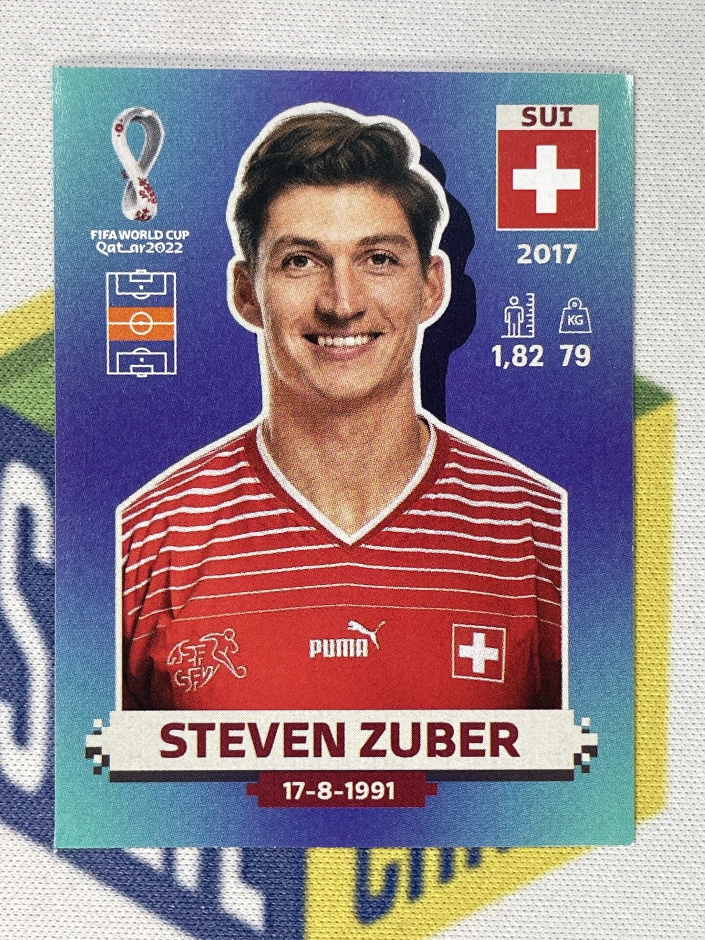 Steven Zuber Switzerland Panini World Cup 2022 Qatar Stickers