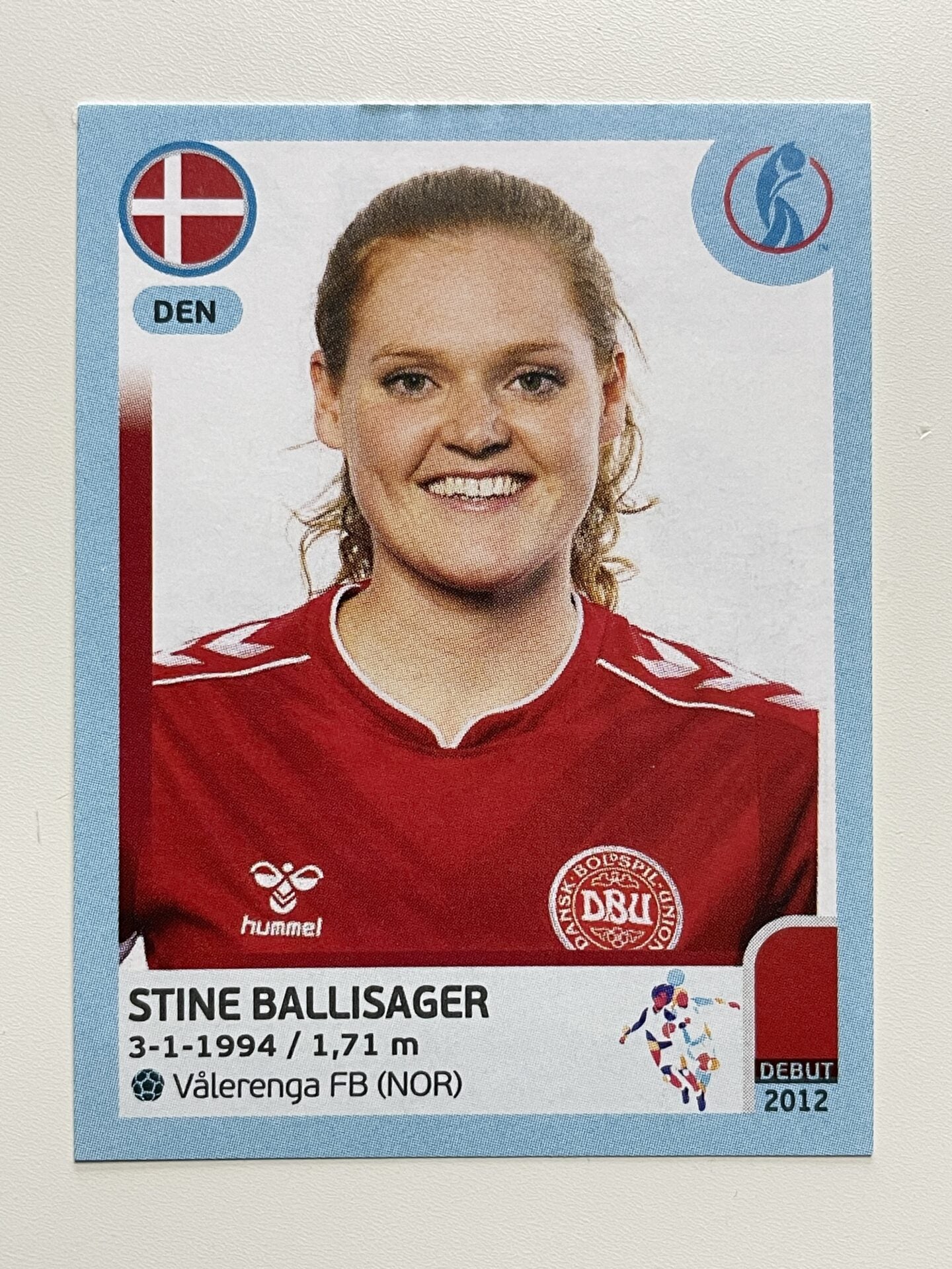 Stine Ballisager Denmark Base Panini Womens Euro 2022 Stickers Collection