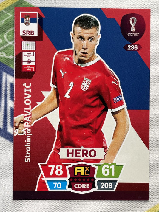 Strahinja Pavlovic Serbia Panini World Cup 2022 Adrenalyn XL Card