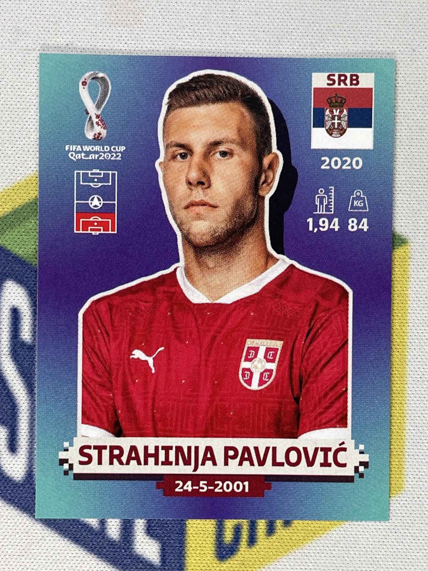 Straphinja Pavlovic Serbia Panini World Cup 2022 Qatar Stickers