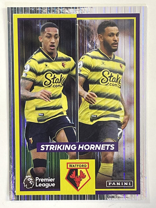 Striking Hornets Watford Panini Premier League 2022 Football Sticker