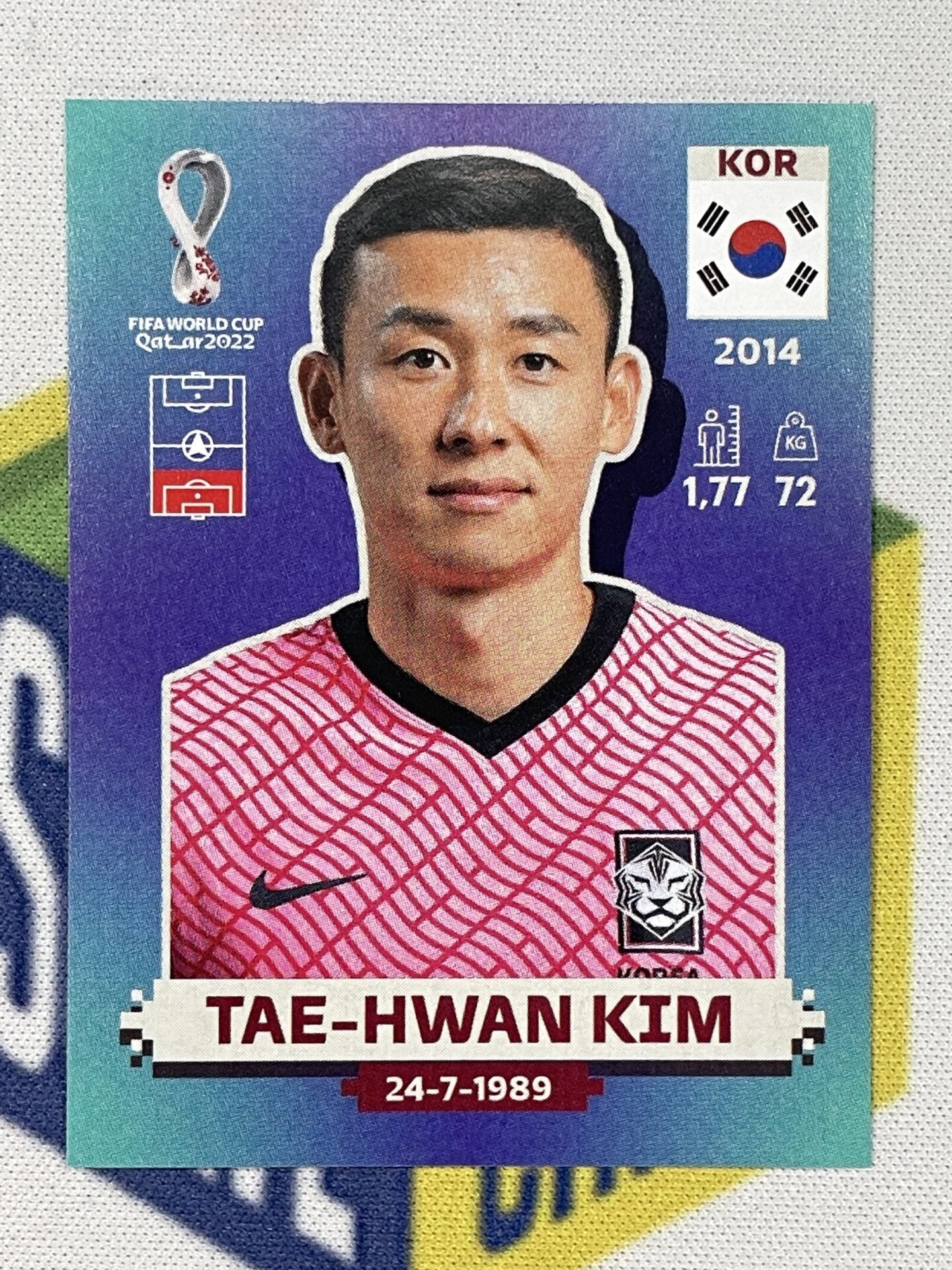 Tae-Hwan Kim Korea Republic Panini World Cup 2022 Qatar Stickers