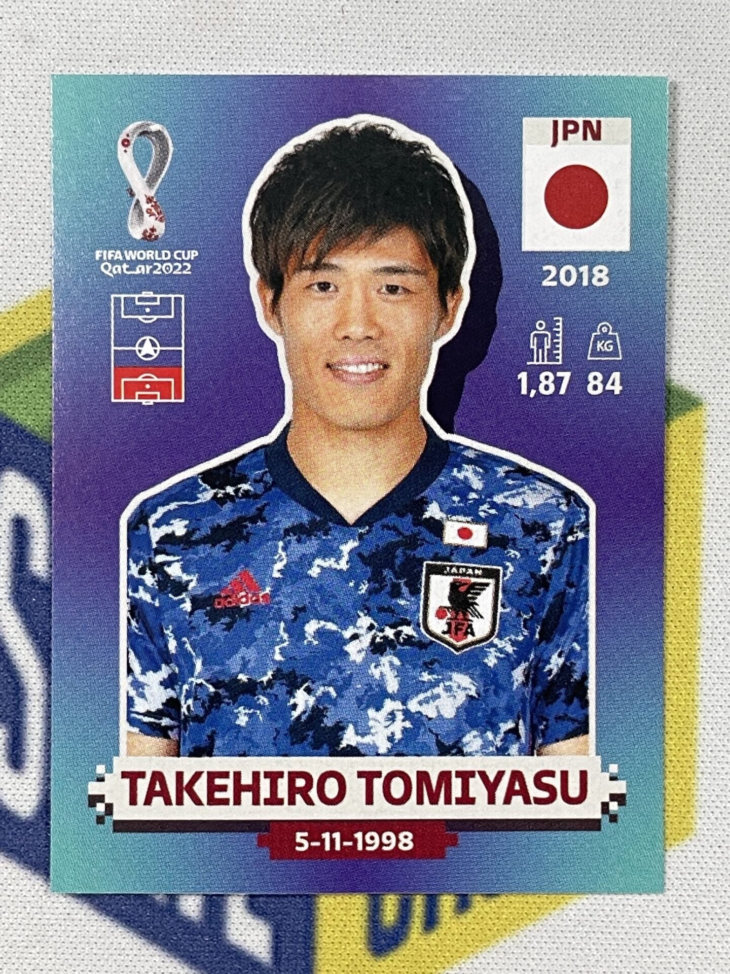 Takehiro Tomiyasu Japan Panini World Cup 2022 Qatar Stickers