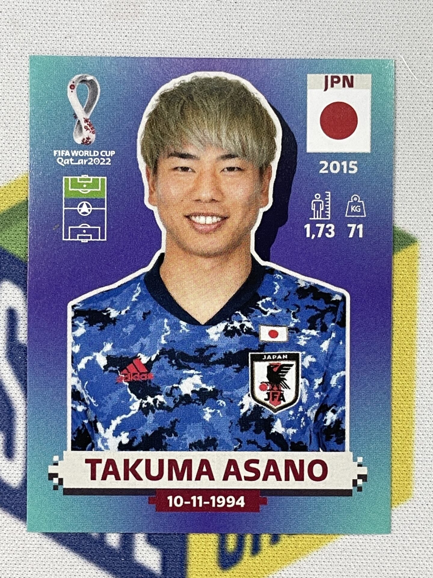 Takuma Asano Japan Panini World Cup 2022 Qatar Stickers