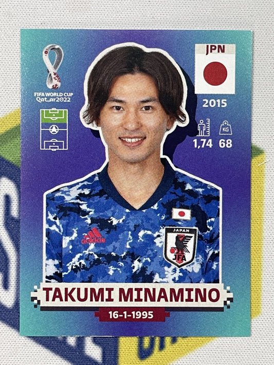 Takumi Minamino Japan Panini World Cup 2022 Qatar Stickers