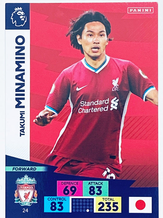 Takumi Minamino (Liverpool) Football Card &#8211; Premier League Adrenalyn XL 2020:21