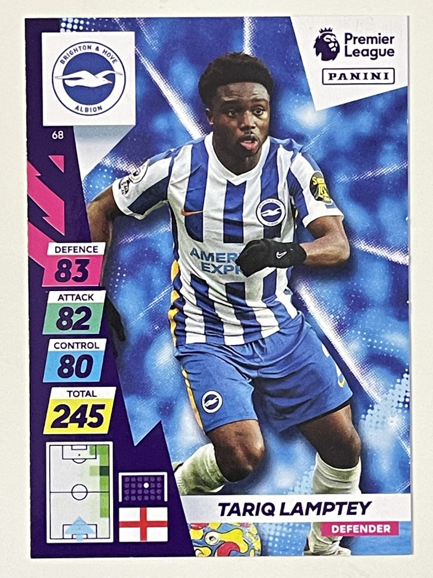 Tariq Lamptey Brighton Base Panini Adrenalyn XL PLUS Premier League 2021 2022