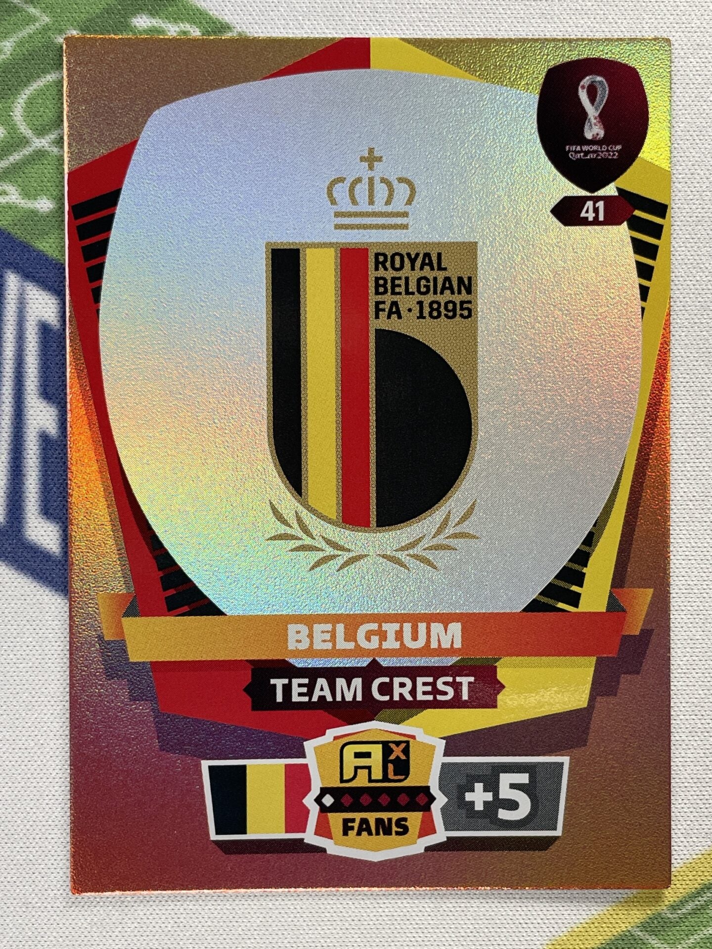 Team Crest Belgium Panini World Cup 2022 Adrenalyn XL Card