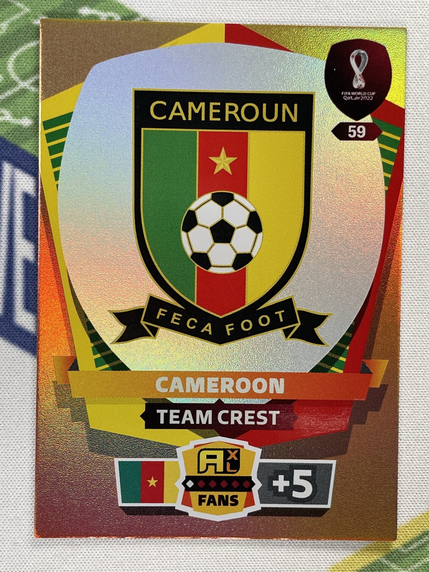 Team Crest Cameroon Panini World Cup 2022 Adrenalyn XL Card