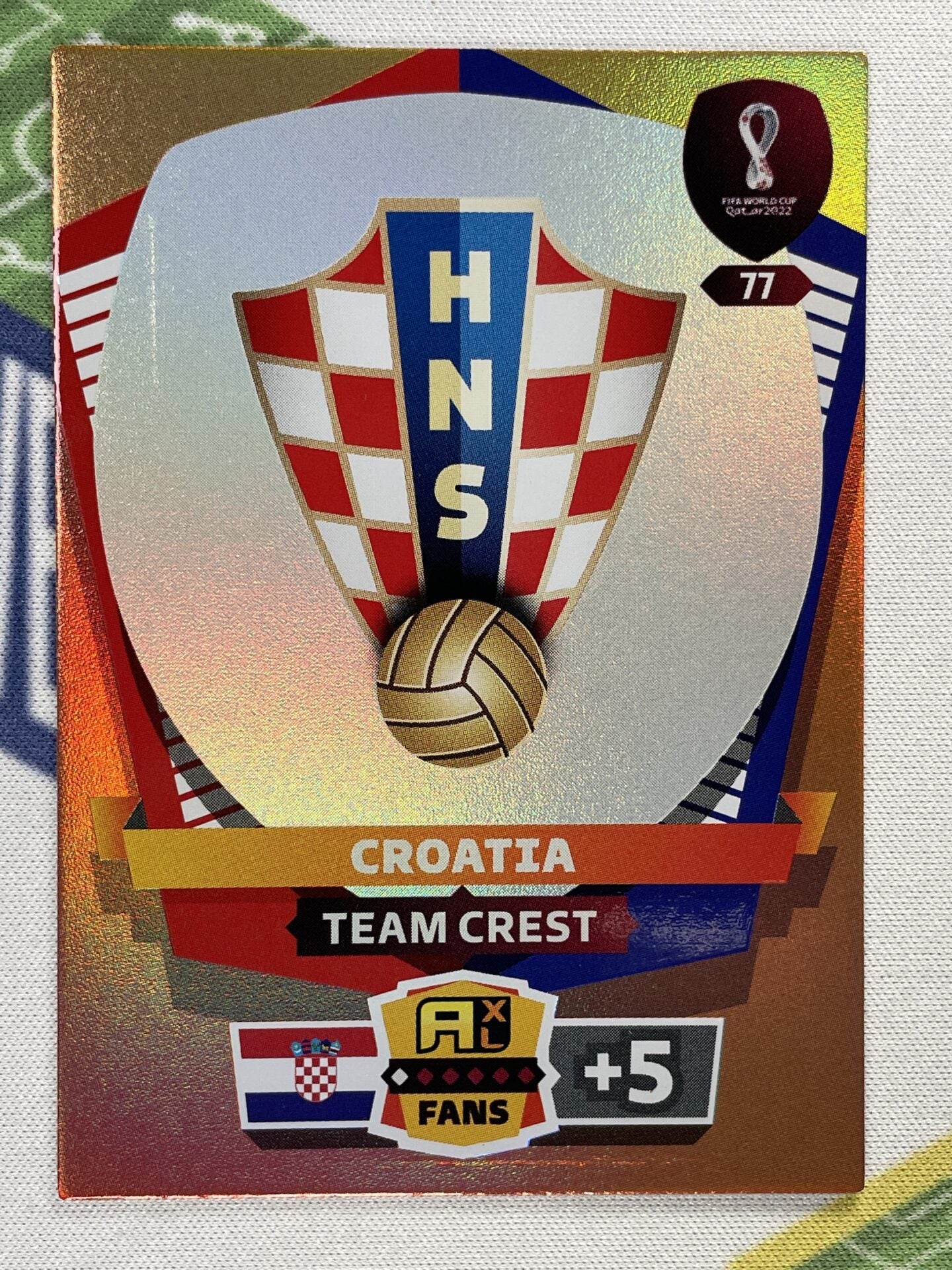 Team Crest Croatia Panini World Cup 2022 Adrenalyn XL Card