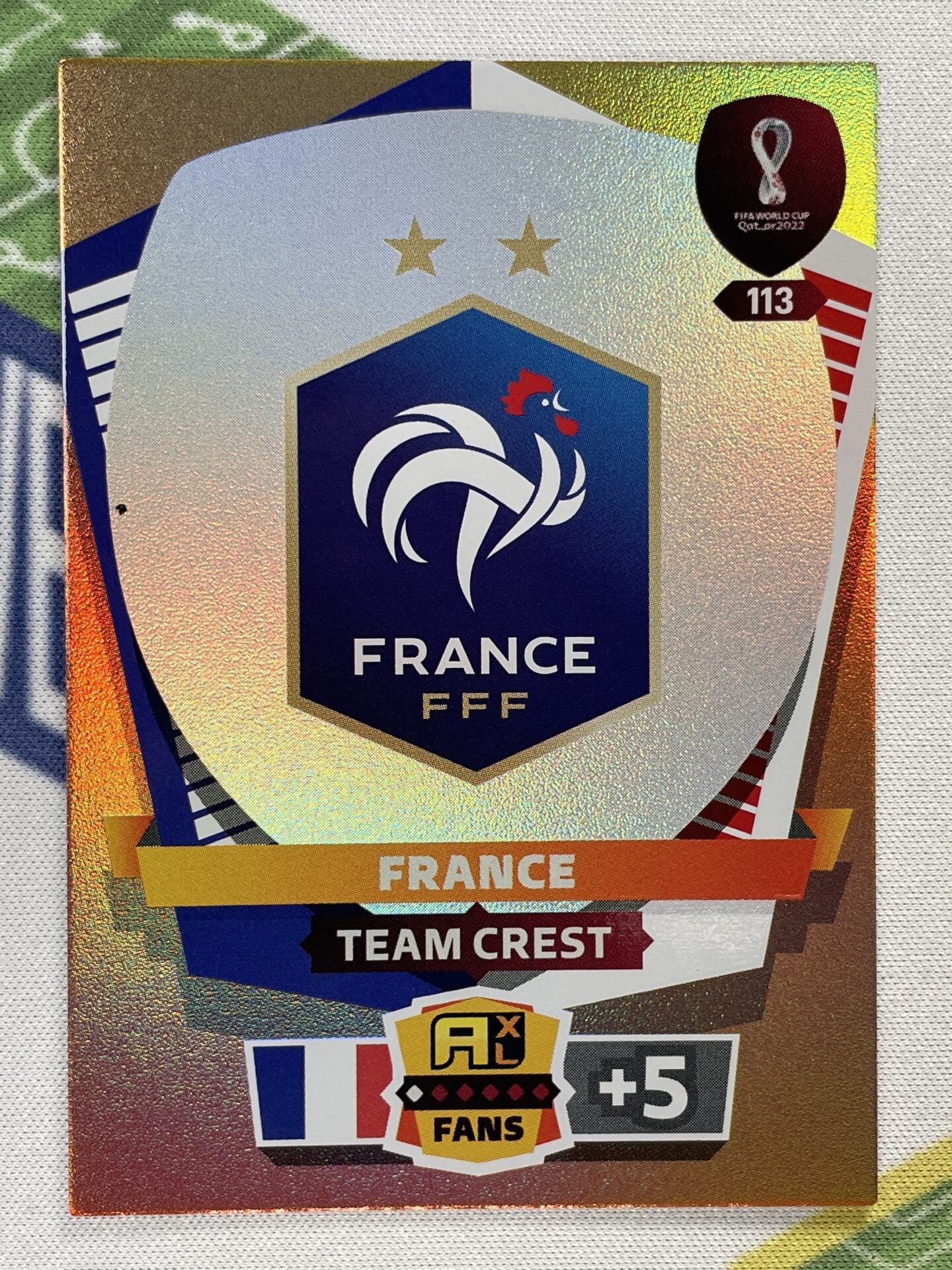 Team Crest France Panini World Cup 2022 Adrenalyn XL Card