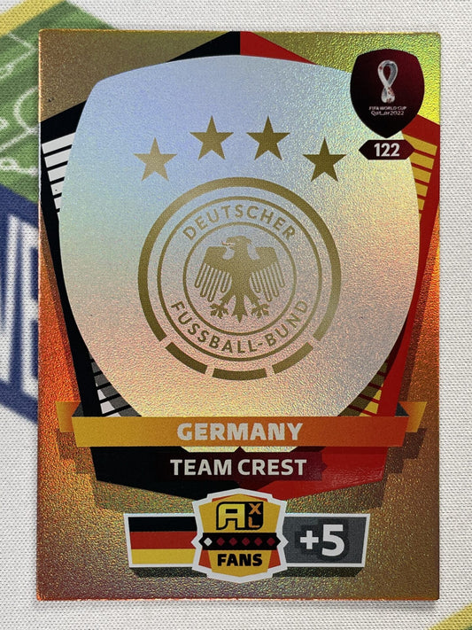 Team Crest Germany Panini World Cup 2022 Adrenalyn XL Card