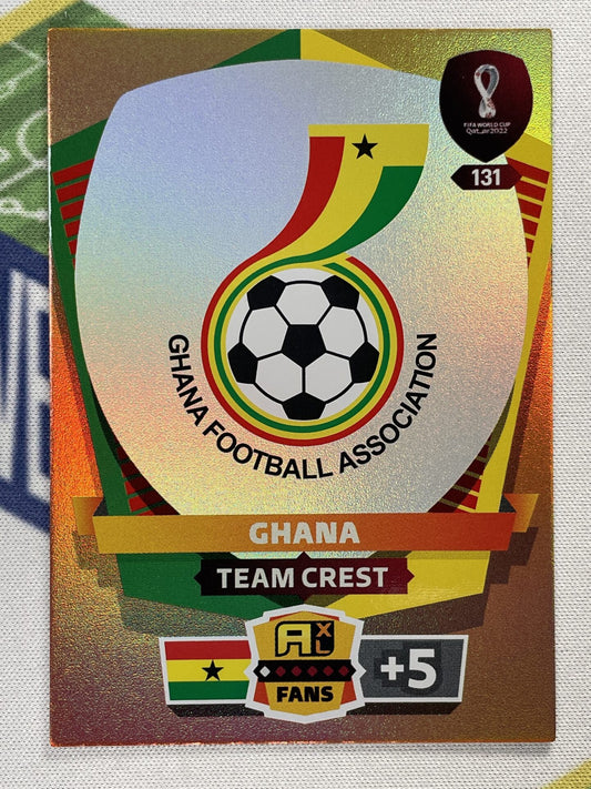 Team Crest Ghana Panini World Cup 2022 Adrenalyn XL Card