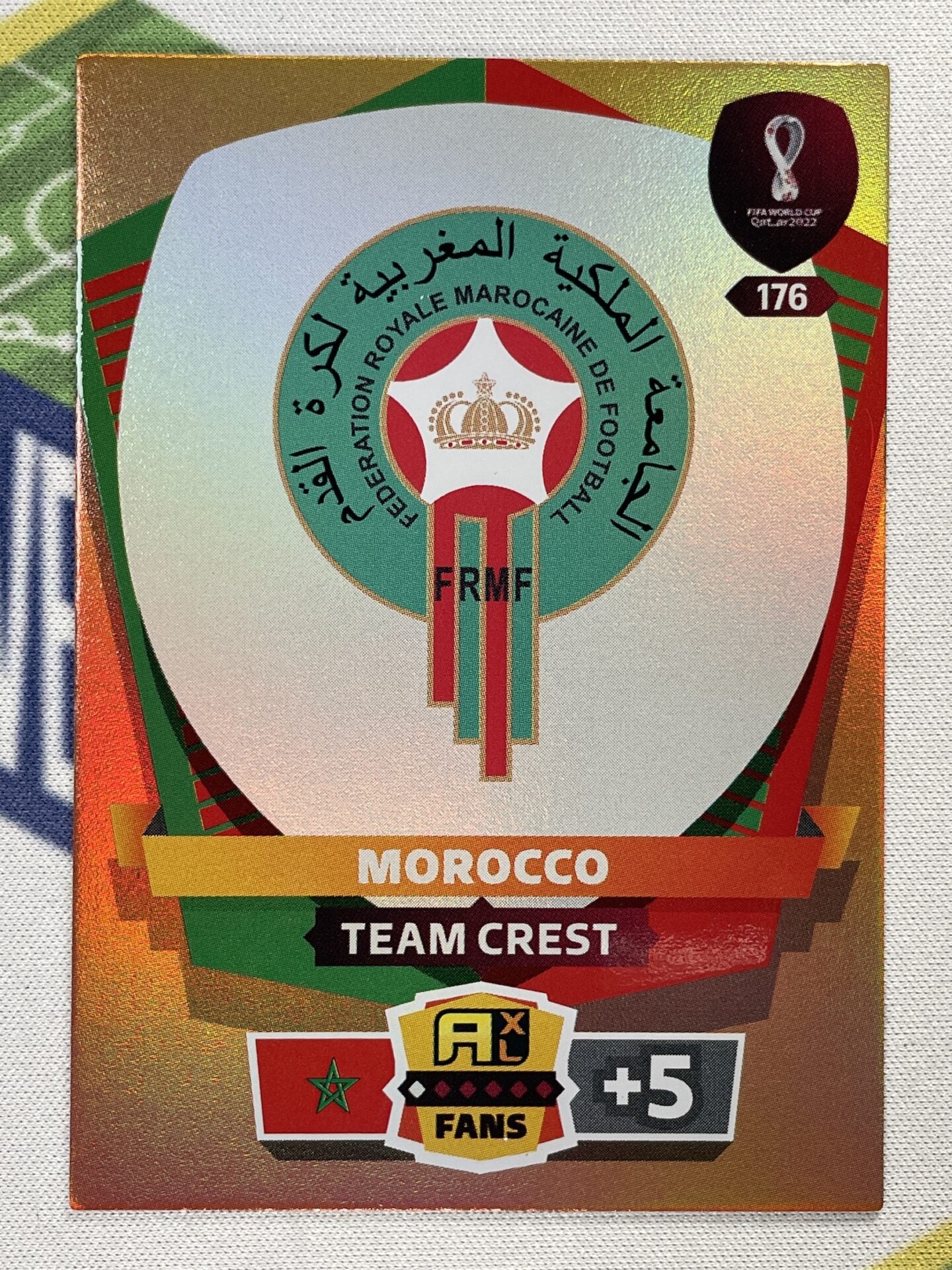 Team Crest Morocco Panini World Cup 2022 Adrenalyn XL Card