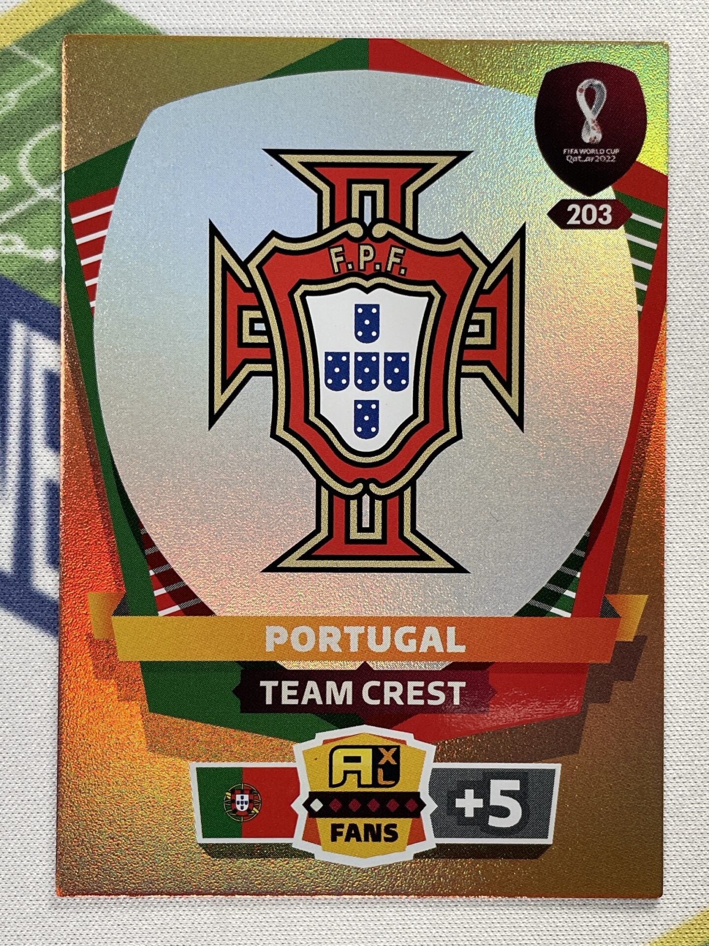 Team Crest Portugal Panini World Cup 2022 Adrenalyn XL Card