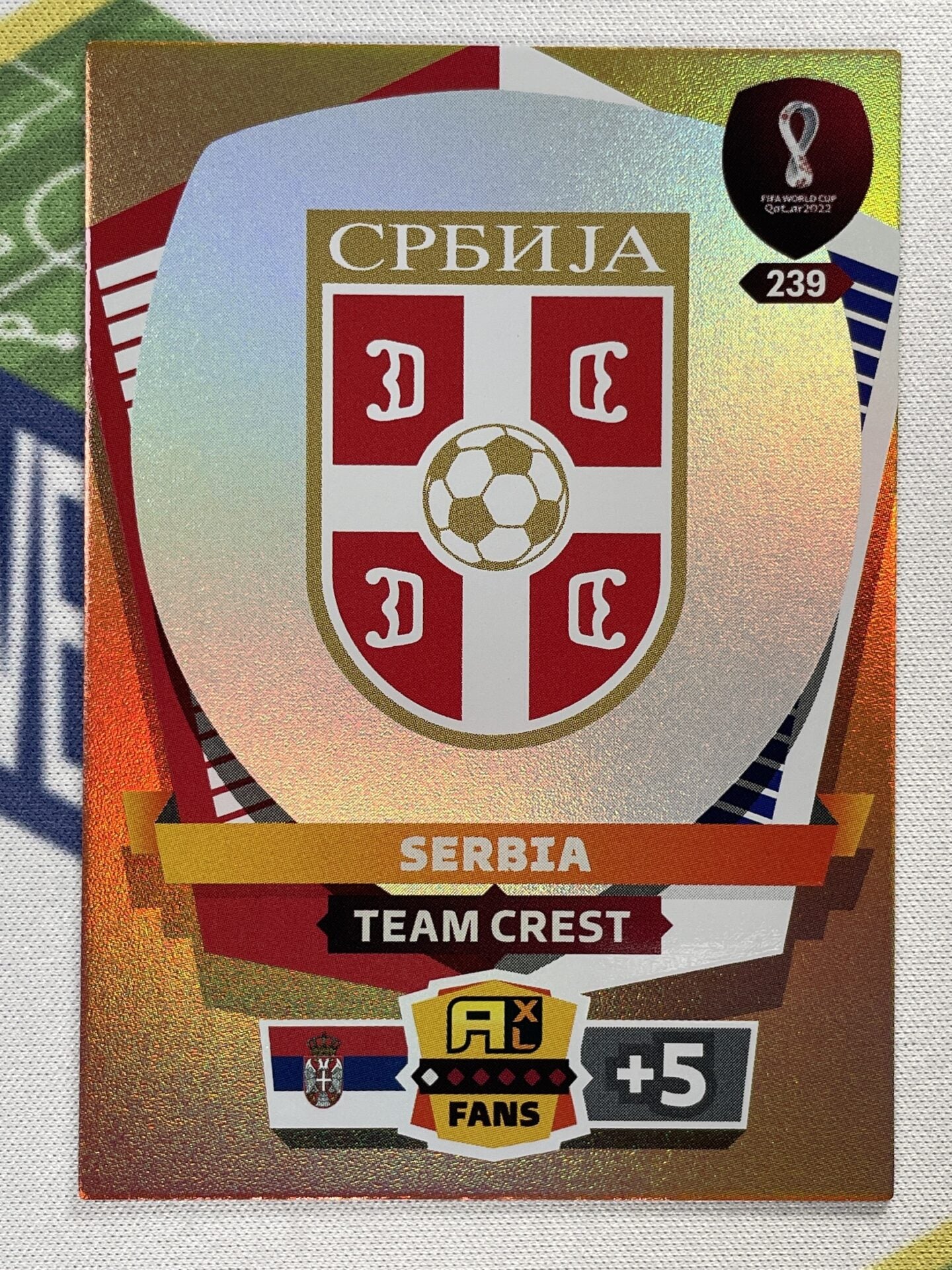 Team Crest Serbia Panini World Cup 2022 Adrenalyn XL Card