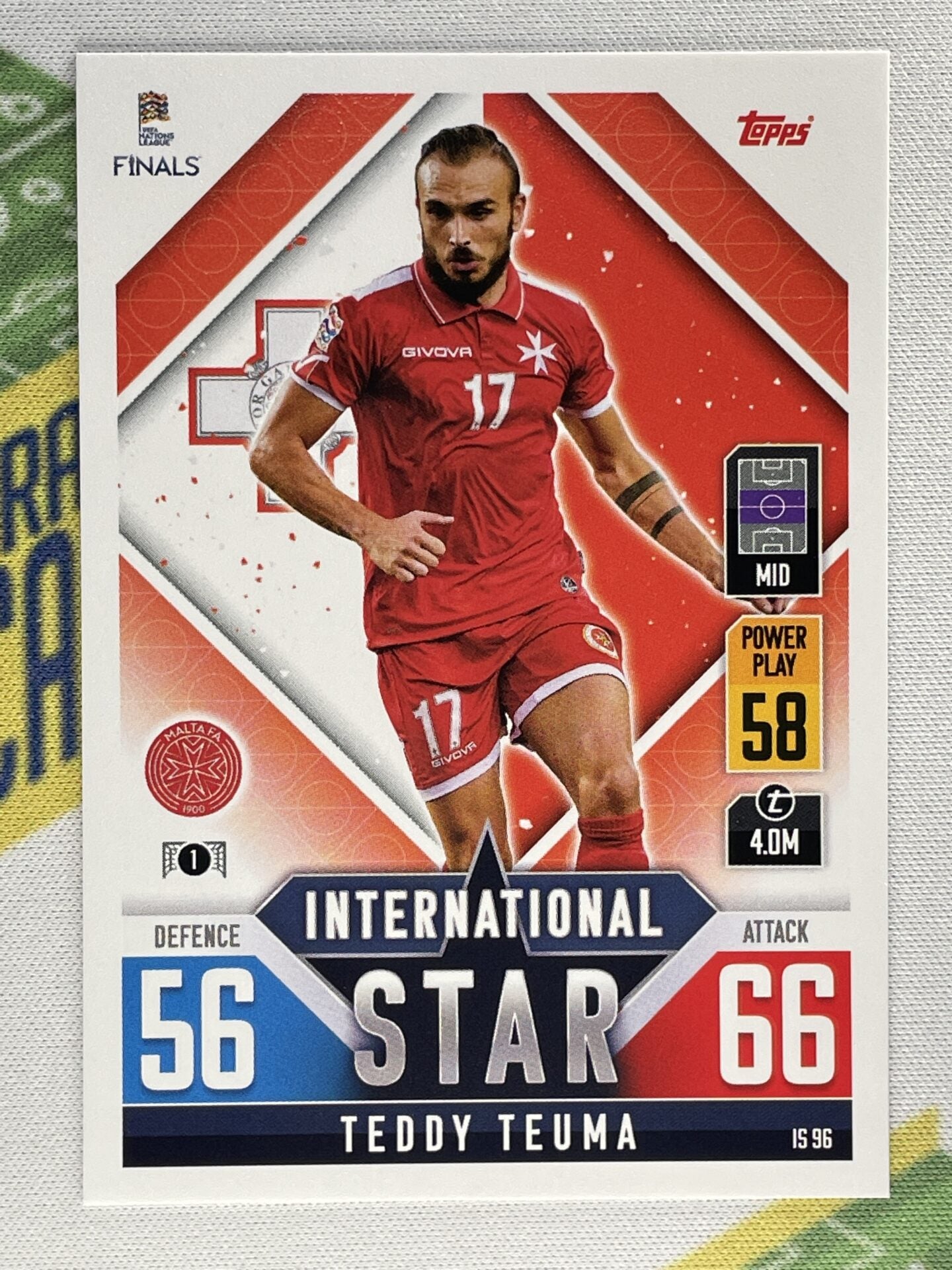 Teddy Teuma Malta Topps Match Attax 101 Road to Nations League 2022 Card