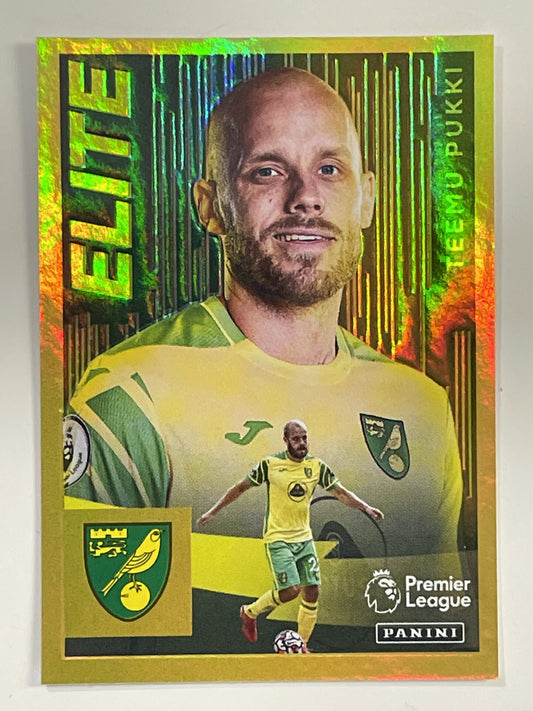 Teemu Pukki Elite Norwich City Panini Premier League 2022 Football Stickers