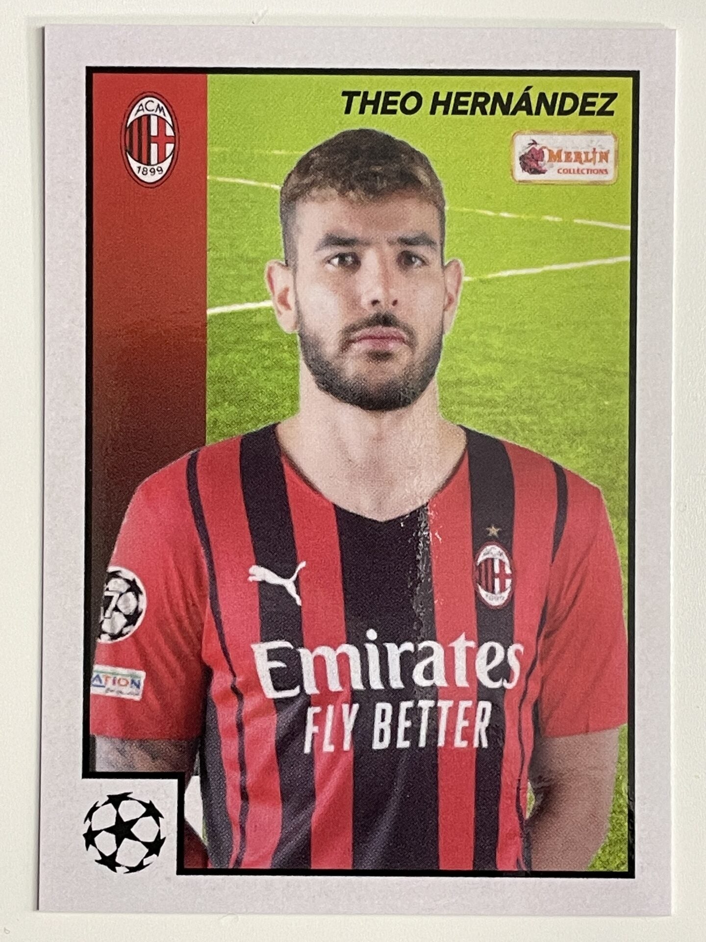 Theo Hernandez AC Milan Base Topps Merlin Heritage 97 UEFA Champions League Card